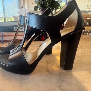 Michael Kors Berkley Lock Leather Platform Sandal